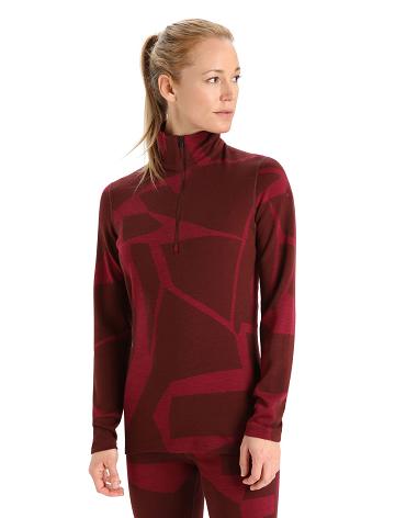 Dámské Jeden kus a sady Icebreaker Merino 250 Vertex Long Sleeve Half Zip Thermal Top Fractured Landscapes Růžové | CZ 1160MQZA